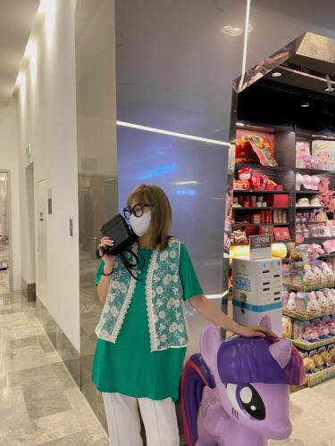 【现货】开叉彩T大版休闲，女装，淳·清雅秀