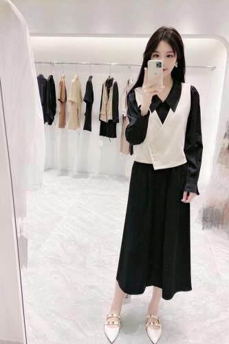 火爆秋新款韩版两件套连衣裙，女装连衣裙，江南E秀