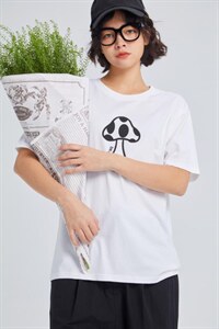 【现货】蘑菇图案变光T恤，功能T恤图片