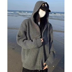 秋冬季cleanfit半拉链连帽毛衣男潮穿搭慵懒风针织外套ML108，男装针织衫/毛衣，星座1116A（原606A-3）