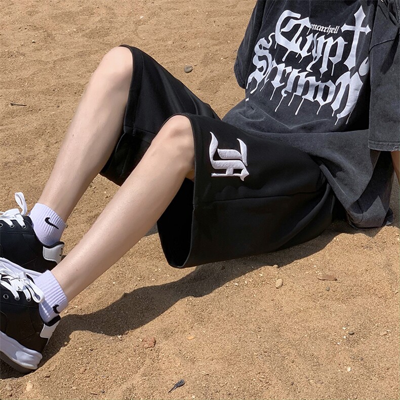 短裤男ins潮流夏季复古潮牌美式五分裤港风宽松休闲DK0628-P28,男装休闲裤,星座308B-1