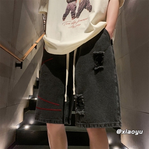 XZ616 夏季新款破洞牛仔短裤 TY843 P45控58图片