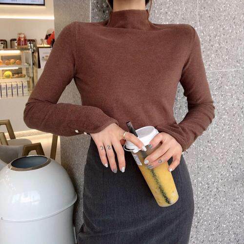 加绒打底衫袖口很有设计感SM，女装，尚映