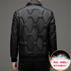 羽绒服外套立领上衣加厚保暖冬季新款中年男士休闲装QS3375-P180，男装羽绒服，星座1105-3