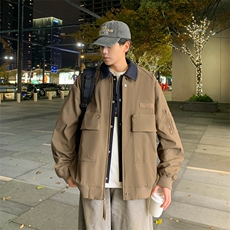休闲夹克2026春新款潮牌男装宽松百搭工装外套JK02632-P85，男装夹克，星座308B-2