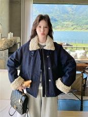 新款《出货》90绒磨毛水洗牛仔2B156-810P285K428，女装短外套，2B156