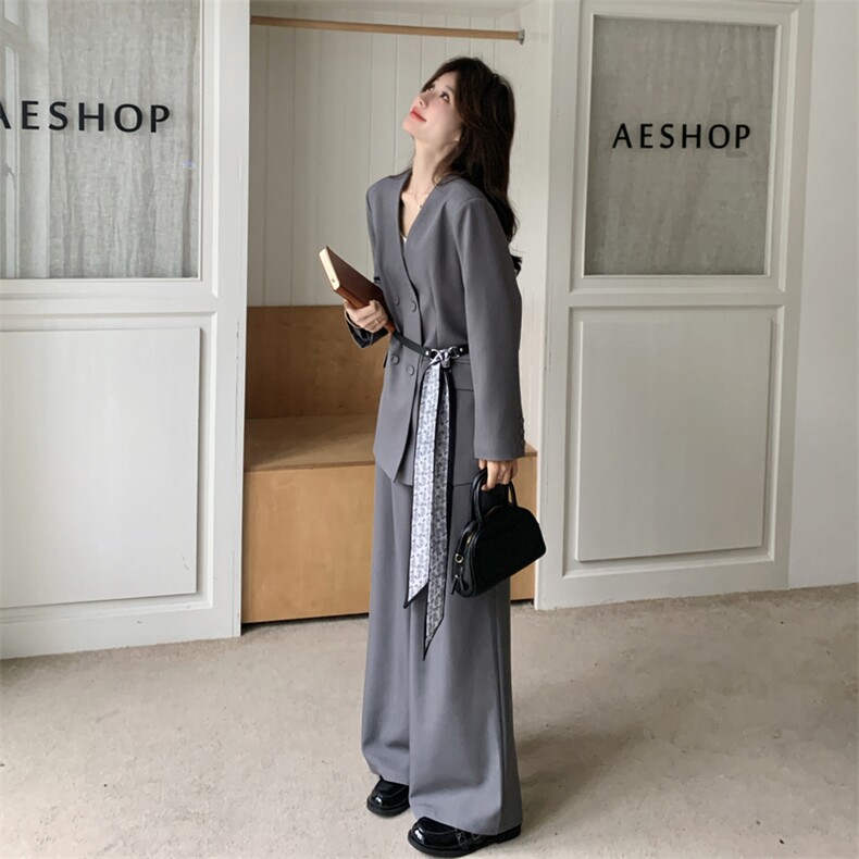 新品春装2026两件套小西装+阔腿裤2C116-6601-P199-K318,女装套装/套裙,2C116