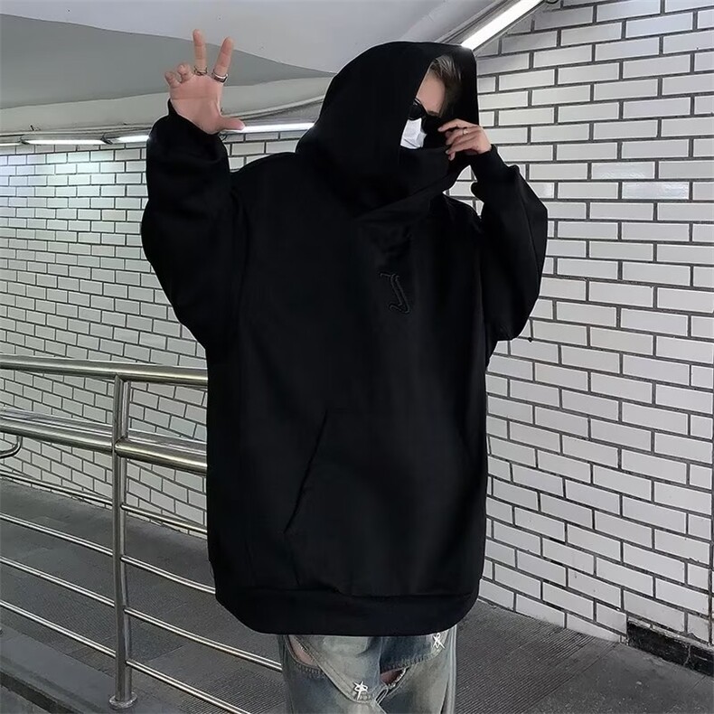 秋冬忍者社恐卫衣男女连帽美式潮牌设计感高街外套Y868-P48绒55,男装卫衣,星座1008