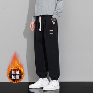 2305加绒/P55休闲裤男美式大码宽松潮男百搭长裤子卫裤男M-8XL图片