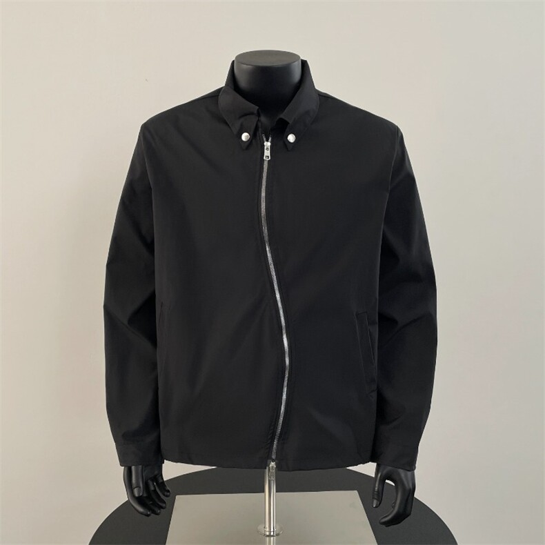 LY0757-P55黑色夹克潮牌秋冬新款美式复古纯色翻领外套上衣服,男装夹克,电商C233