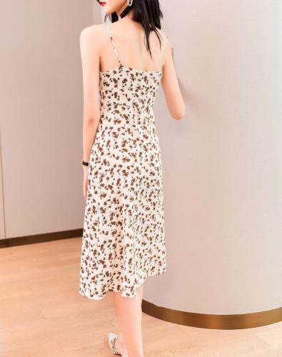 夏季碎花吊带连衣裙系列，女装背心吊带，那茉