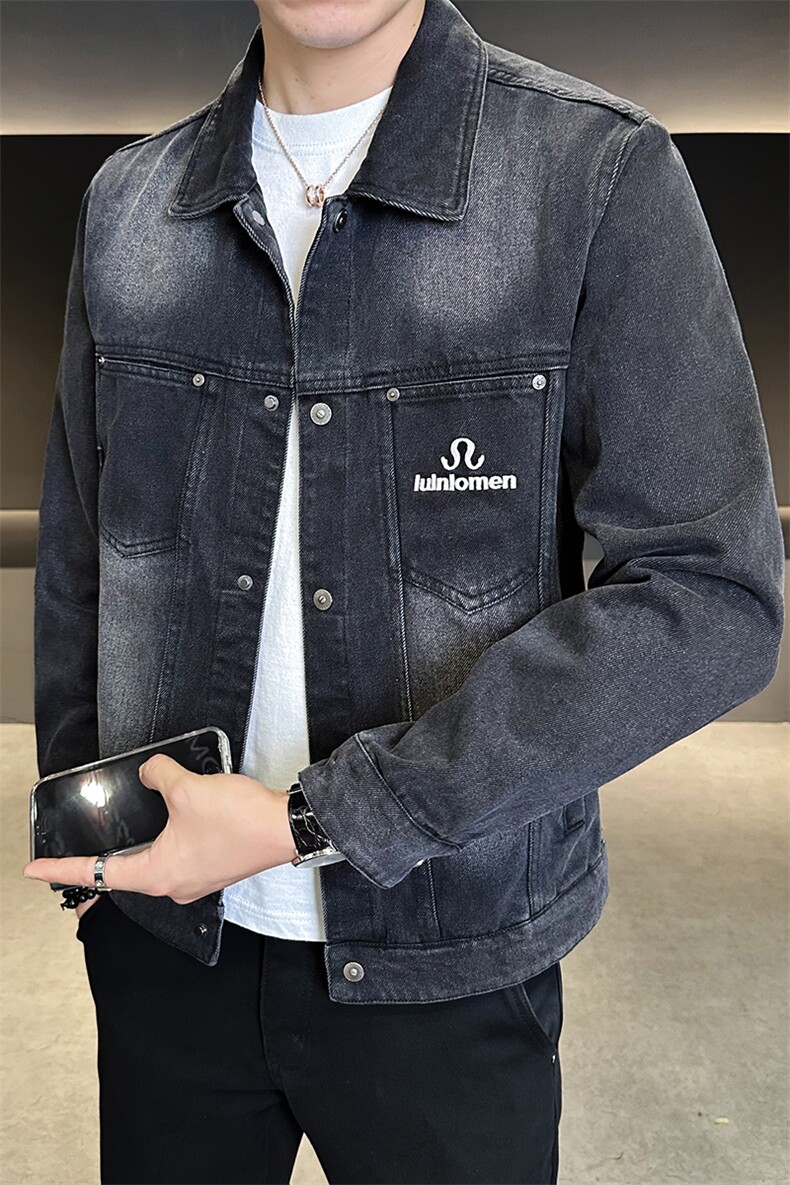 牛仔外套男水洗高级感衣服秋季修身牛仔夹克C317-J6518-P125,男装夹克,电商C317