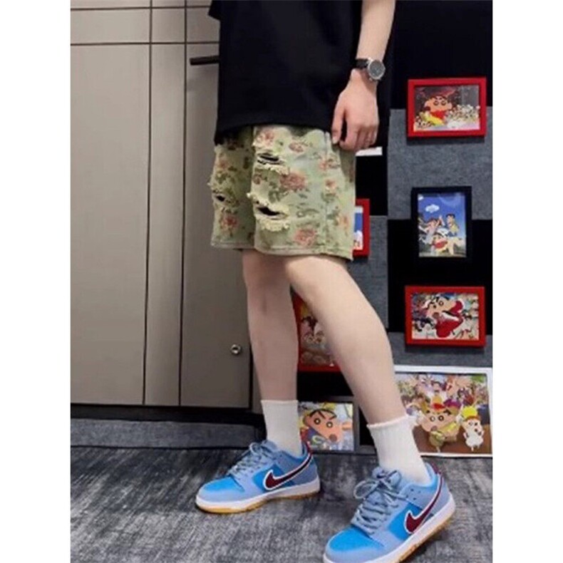【新塘货档口现货】男女花朵短裤牛仔裤XZ610A-KD012-特P38,男装牛仔裤,星座610A