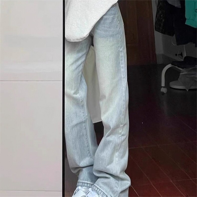 复古身直筒牛仔裤女秋冬新款显瘦高街拖地烟管裤子ins潮LB622-P40,男装牛仔裤,星座1008