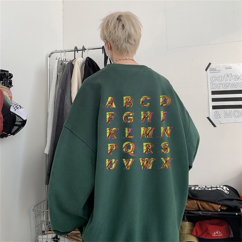 特P25控48秋冬新款男士圆领卫衣宽松休闲日常百搭上衣WQ2422,男装卫衣,电商B370