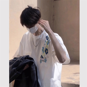 万针全刺绣解构设计260克重磅双纱纯棉高品质美式高街短袖T恤特39图片