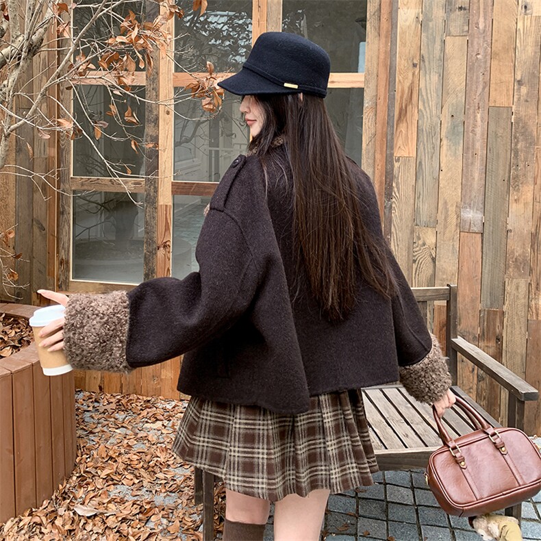 新款毛呢外套2C122-5122-P255-K378,女装毛呢外套,2C122
