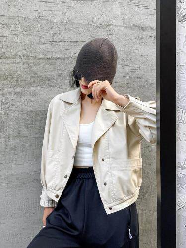 韩版皮衣，女装皮衣，米菱