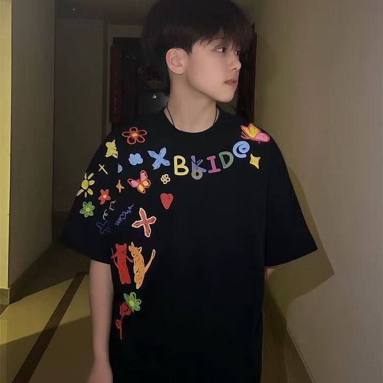 H0511-p35 夏季百搭时尚宽松短袖t恤图片