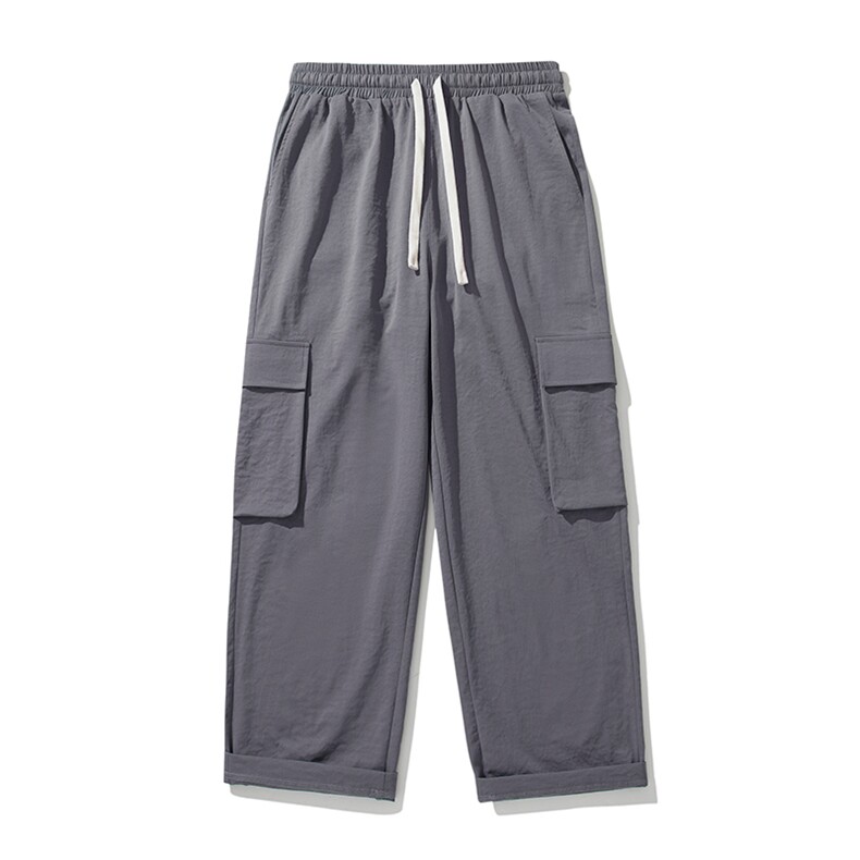 春夏新款工装日系白底休闲裤男宽松阔腿裤直筒裤CK2318-P50,男装工装外套,星座717