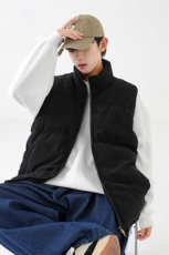 冬季灯芯绒棉马甲男复古加厚立领棉服情侣外套配挎包8516-P70，男装棉衣，电商B306