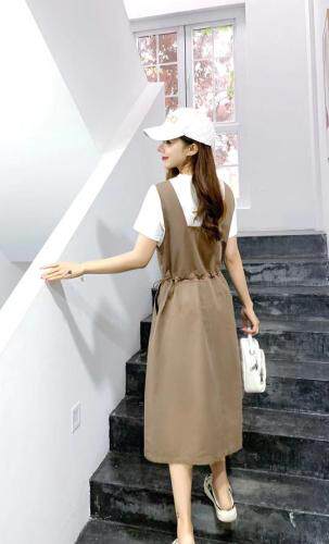 【现货】夏季新款两件套背带裙，女装，芷炫