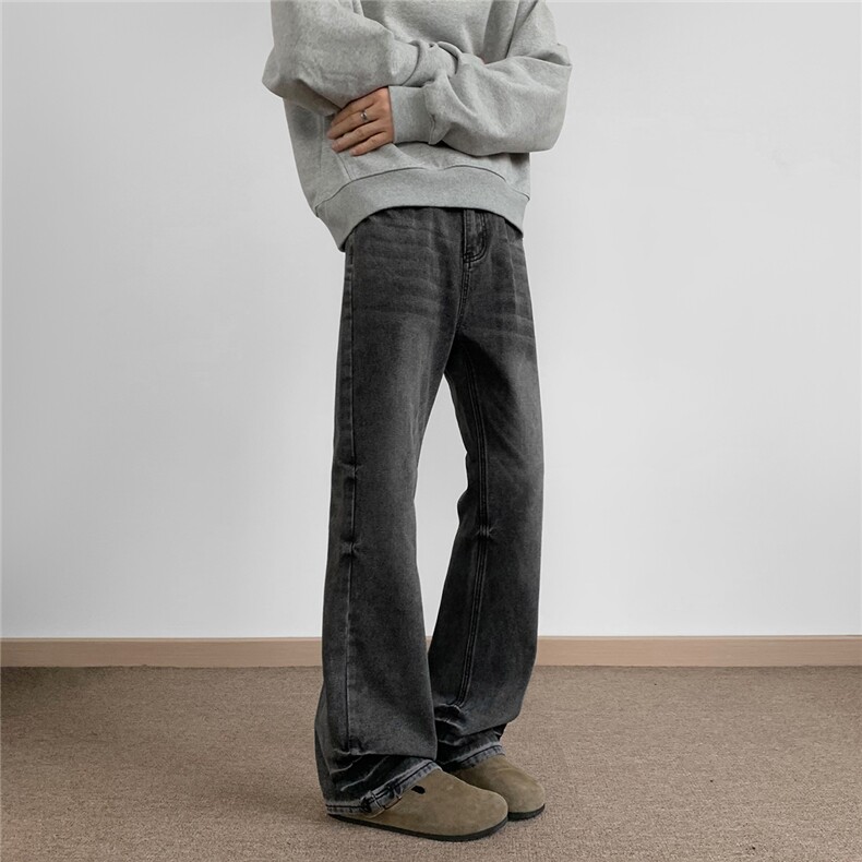 C315-G3010秋冬现货美潮高品质重水洗微喇牛仔裤地毯(P70X98)3,男装牛仔裤,电商C315