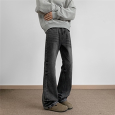 C315-G3010秋冬现货美潮高品质重水洗微喇牛仔裤地毯(P70X98)3，男装牛仔裤，电商C315