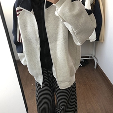 抖音得物高品质美式高街重磅结构织带拼接撞色立领卫衣外套CM41，男装卫衣，电商A486