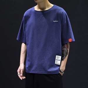 T215大货主推男士休闲圆领风棉麻亚麻T恤大码民族服透气凉爽，男装T恤，星座115A(原星座507）