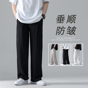 夏季薄款休闲时尚宽松直筒裤男免烫垂直宽松长裤 K3571-P30图片