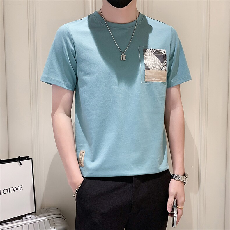 社会小伙2025新款夏季短袖T恤男士潮牌A313-1-5806-P4868元,男装T恤,电商A313-1