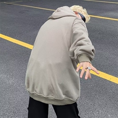 高领连帽卫衣男春秋冬季潮牌设计感宽松半拉链外套EG107/P60，女装短外套，星座506