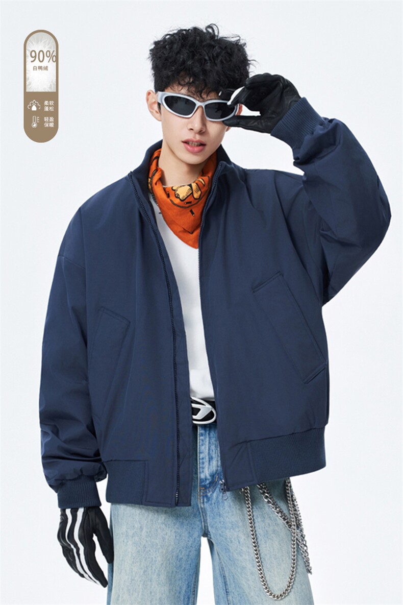 广检90%白鸭绒冬季无影墙羽绒服充绒量75gM-5XHY25593-特P109,男装羽绒服,电商A022