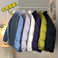 主推十万现货新款港版纯色港风立领宽松保暖棉衣外套MY9072-P65，男装棉衣，电商A128
