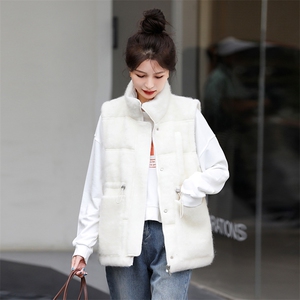 绵羊毛90白鸭绒羽绒服马甲女2025冬季新款韩版时尚气质保暖小外套图片