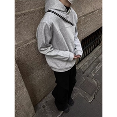 美式斜拉链连帽卫衣男款春秋季高街小众设计感休闲外套WT11，男装卫衣，星座1116A（原606A-3）