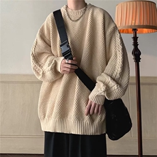 Y203酒红色潮牌毛衣男慵懒风高级感内搭针织衫红本命新年线衣，男装针织衫/毛衣，星座308A-1（原309B-1）