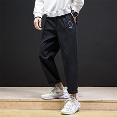 K43072-P25加绒款-P35休闲裤男士大码宽松九分裤男直筒运动裤男，男装休闲裤，电商A040A