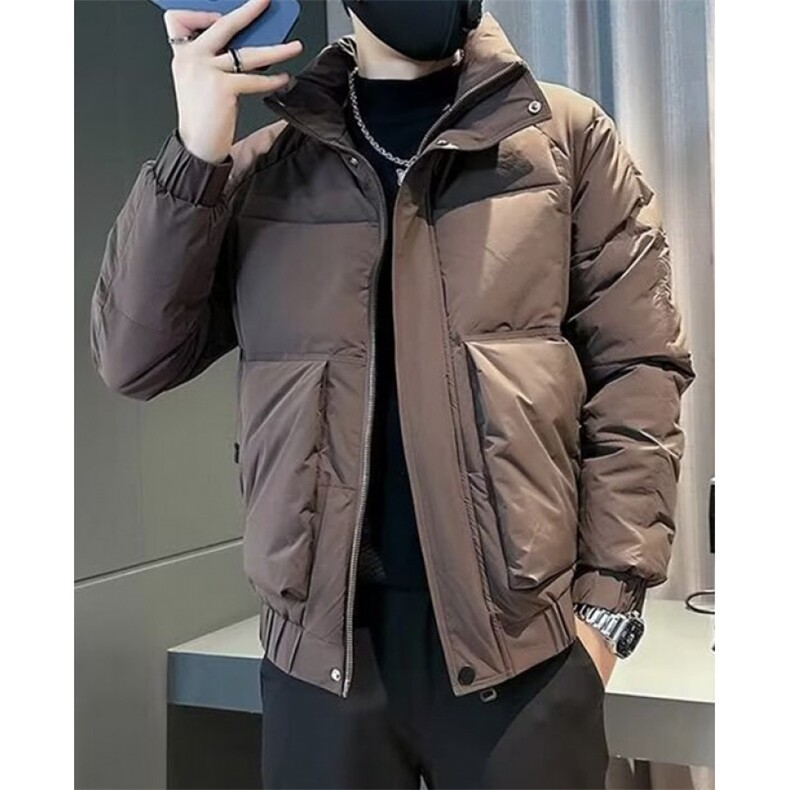 冬季新款男装纯色外套男修身立领棉衣短款上衣夹克M617,男装夹克,星座1116A（原606A-3）