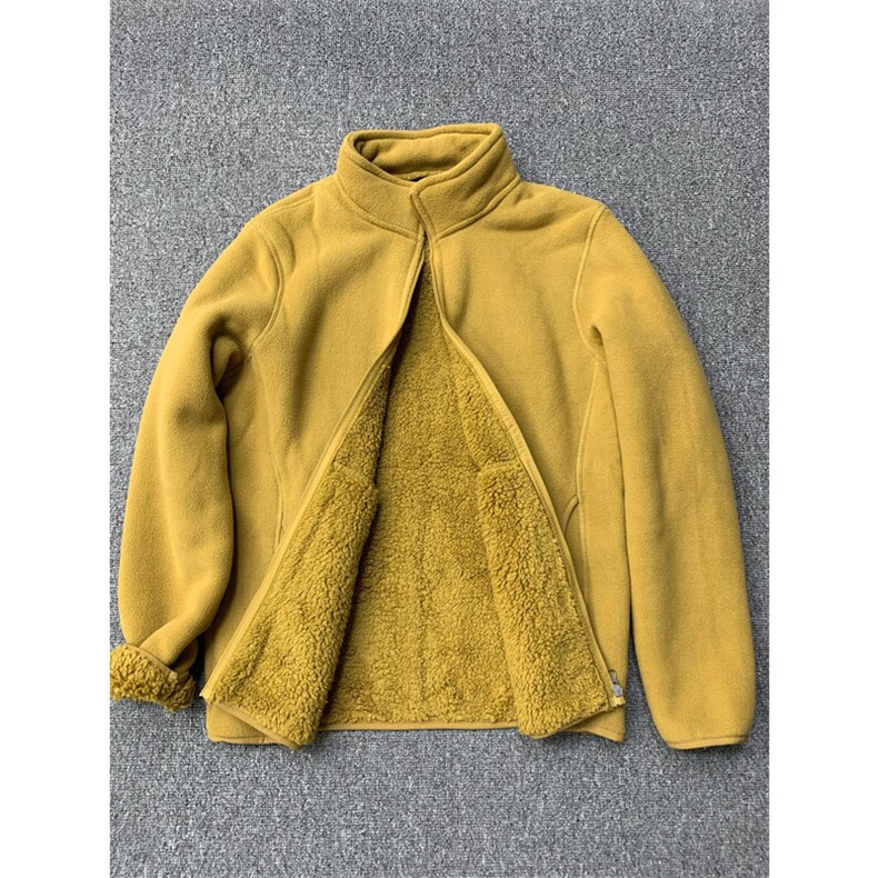 高品秋冬情侣双层复合加绒加厚摇粒绒立领夹克外套男女A1066-P56，男装夹克，星座1505