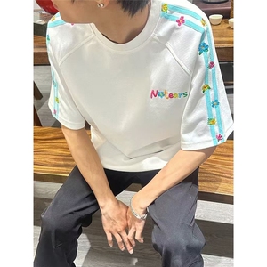 2025年夏季圆领五分袖宽松T恤上衣A1044-P42图片