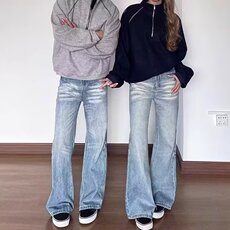 情侣牛仔裤新男直筒宽松阔腿美式高街潮流百搭长裤513ACK2736P42，男装牛仔裤，星座513A