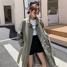 【新款现货】2022秋主推简约百搭设计款风衣251-612-P155-K218，女装风衣，浙宝189