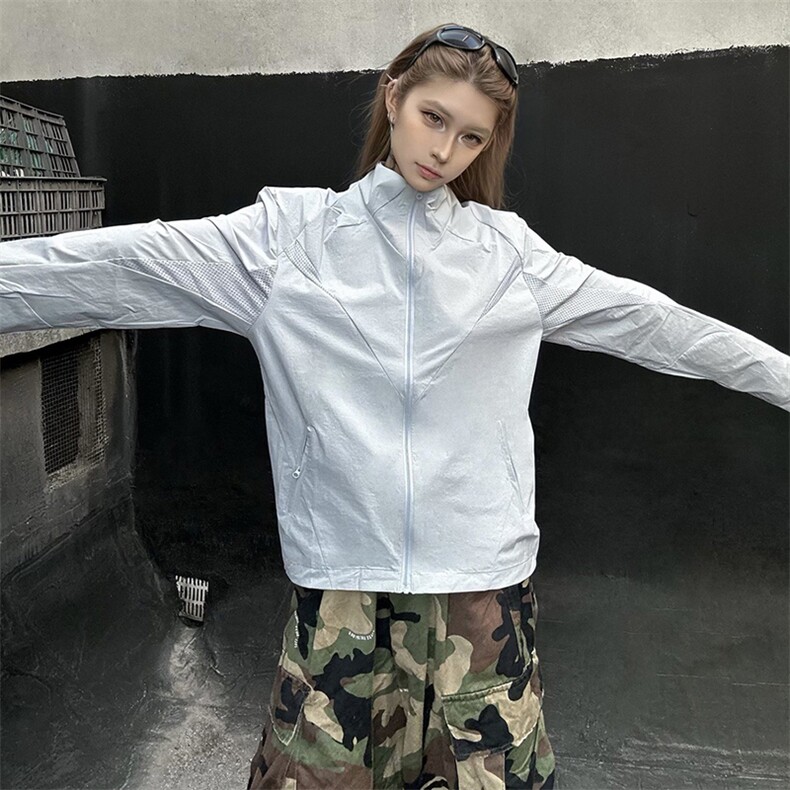 春夏款高品质冰感速干防晒服休闲户外运动外套透气弹力机能风夹克,男装防晒衣,电商A486-1