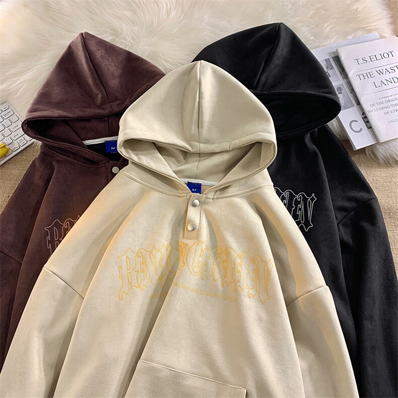 EQ177麂皮绒360克高品质哥特文印花卫衣男2024春装新款暖光图P68,男装卫衣,电商C306-1
