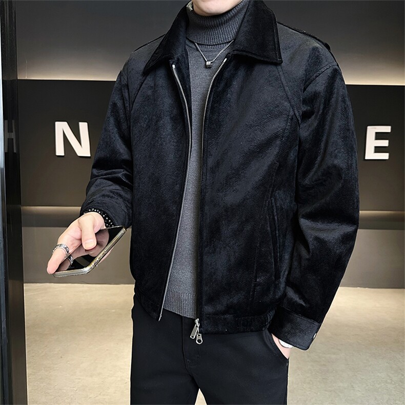 新标90绒有报告冬季男士翻领羽绒服短款夹克外套6693-P295,男装夹克,电商B328