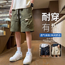 夏季加大加肥美式工装短裤男港风潮流凉感休闲五分裤YY2409-P38，男装牛仔裤，星座1206（原A206）