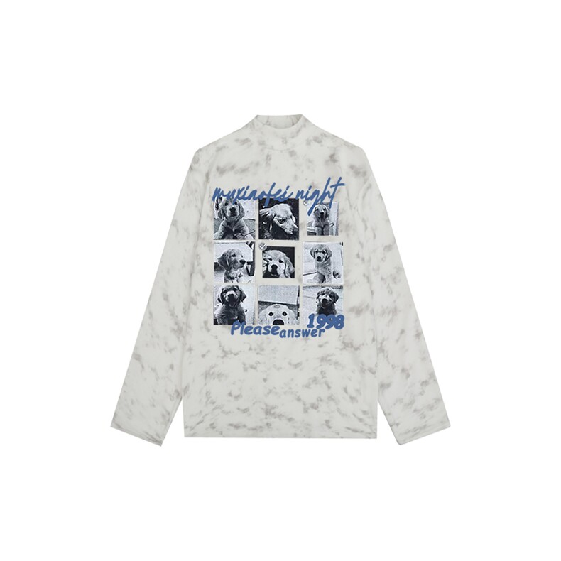 260克重磅扎染德绒半高领打底衫【有货】HD019-DR25255RB-P25图片