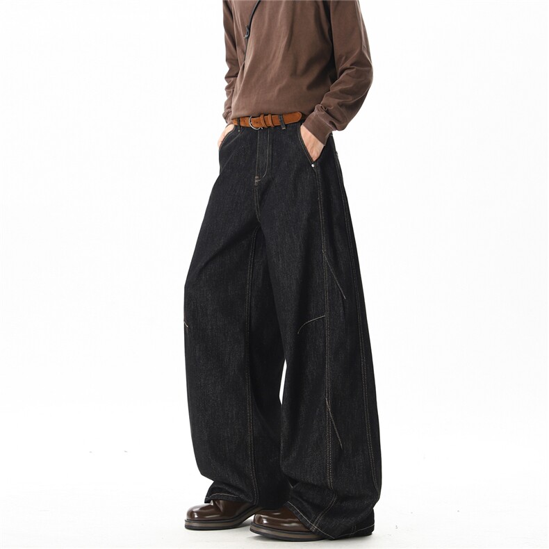 【现货】XZ612-K5138-特P49春款美式直筒水洗牛仔裤阔腿解构长裤，男装牛仔裤，星座612